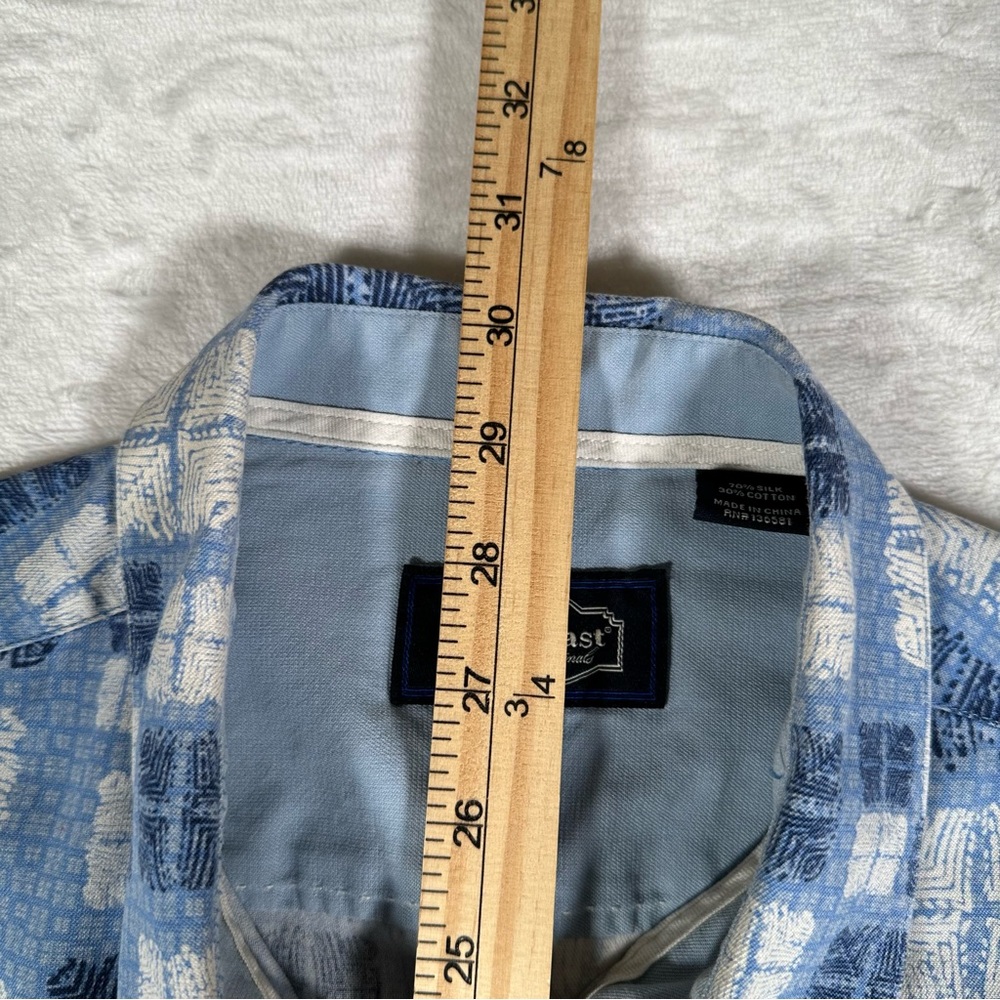 Nat Nast Shirt Men Size XL Short Sleeve Single Pocket Silk Blend Casual EUC - Picture 6 of 9